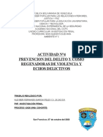 Actividad 4 PREVENCION DEL DELITO Y COMO REGENADORAS DE VIOLENCIA Y ECHOS DELICTIVOS