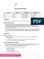 10.3.4 - Packet Tracer - Configure and Verify NTP