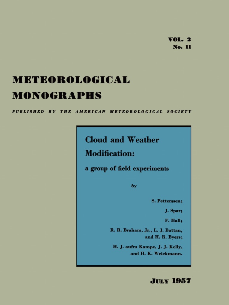 (Meteorological Monographs 2) S. Petterssen, J. Spar, F. Hall, R. R