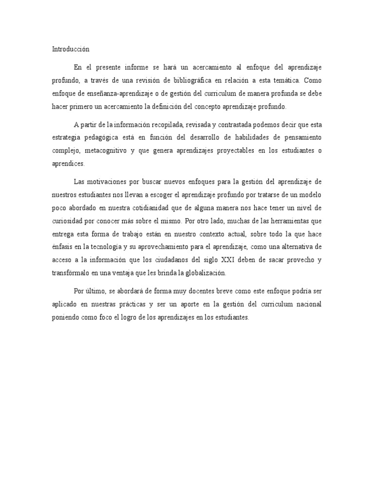 Aprendizaje Profundo en Educación | PDF | Aprendizaje | Plan de estudios