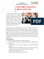 Estructura organizativa y funciones clave de un restaurante