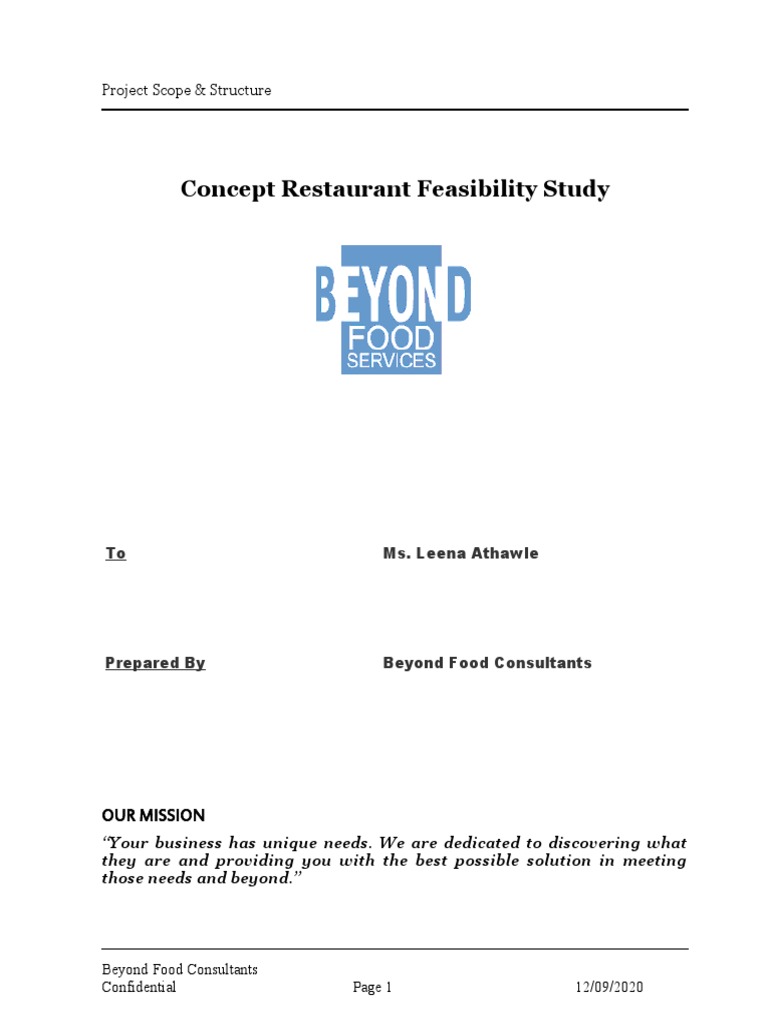 Concept Restaurant Feasibility Proposal | PDF | Feasibility Study ...