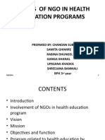 Roles of Ngo in Health Education Programs