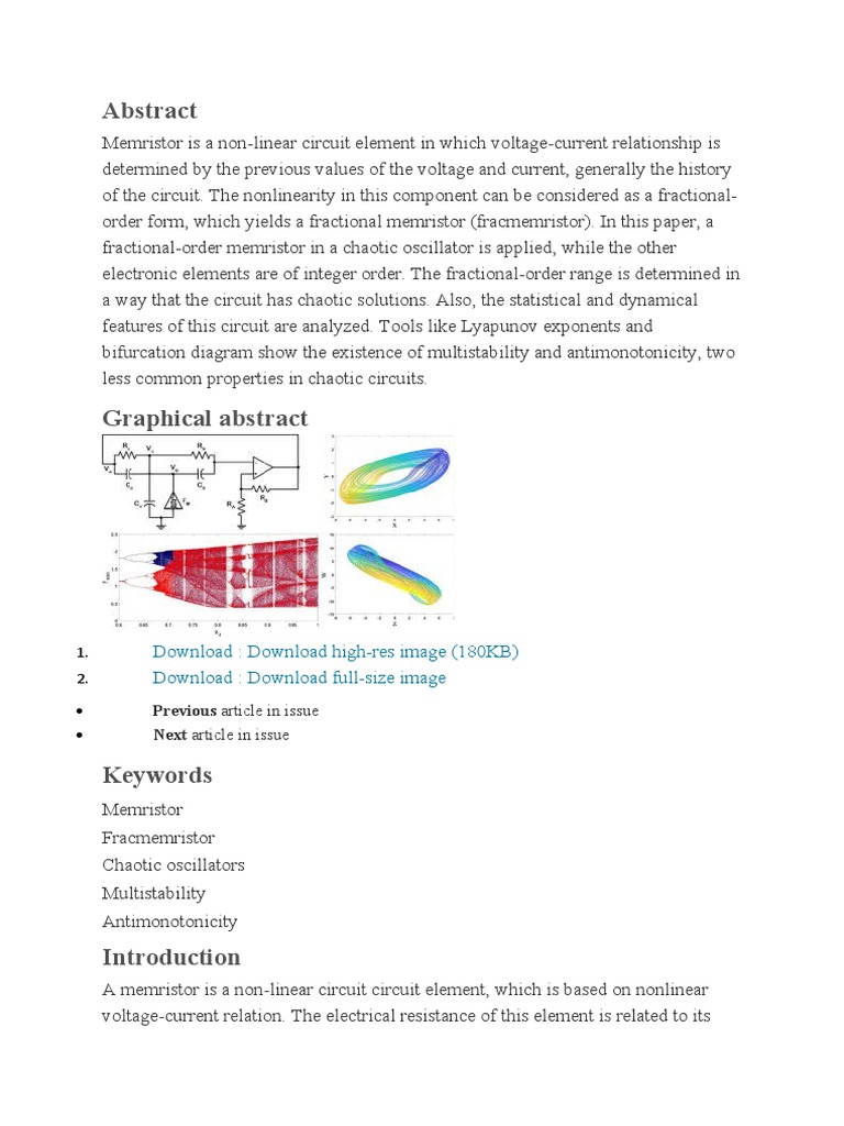 Fractional Memristor in Chaotic Oscillators | PDF | Chaos Theory ...