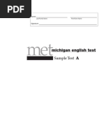 Official MET Practice Test Guide | PDF | Multiple Choice | Tests