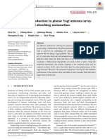 Mutual Coupling Reduction in Planar Yagi Antenna Array Using Bidirectional Absorbing Metasurface