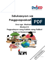 EsP - q1 - Mod4 - Papadayon Sang Katinlo Sang Palibot para Sa Ikaayong Lawas PDF