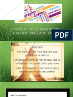 Grade 9 - Stve Sandigan Teacher: Maila M. Talamisan
