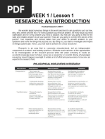 PR2 - Week 1 - Research Introduction