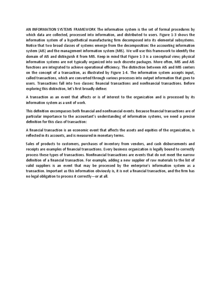 An Information Systems Framework | PDF