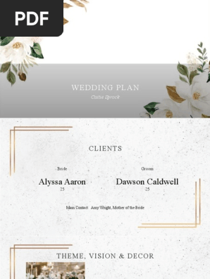 wedding plan