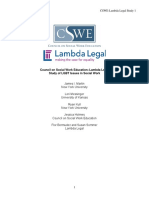 CSWE-Lambda Legal Study 1: Council On Social Work Education-Lambda Legal Study of LGBT Issues in Social Work