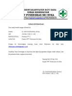 surat keterangan email puskesmas