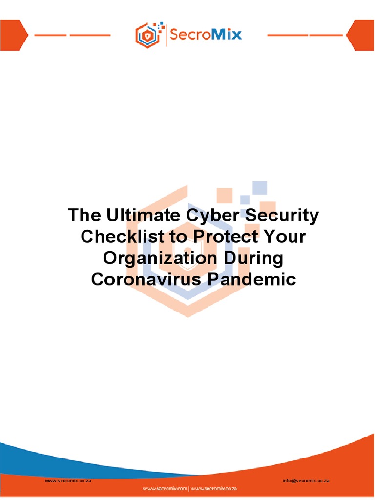 Cyber Security Checklist for COVID-19 | PDF | Information Security ...