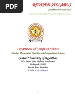 Revised Syllabus: Department of Computer Science