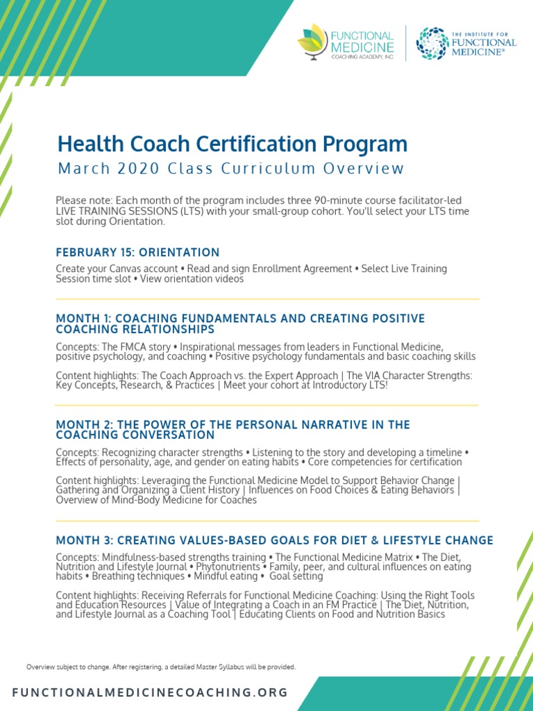 Functional Medicine Health Coach Program | PDF | Detoxification ...