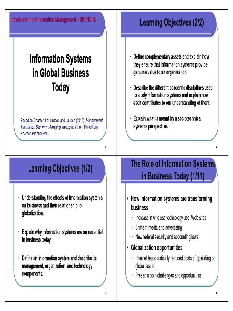 MIS Chapter 1 PDF | PDF | Information System | Business Model