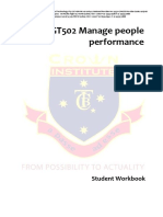 BSBMGT502 Manage People Performance Student Workbook v1.0
