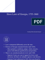 Slave Laws of Georgia, 1755-1860: "Creating A More Educated Georgia"