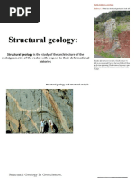 Structural Geology:: Structural Geology Is The Study of The Architecture of The