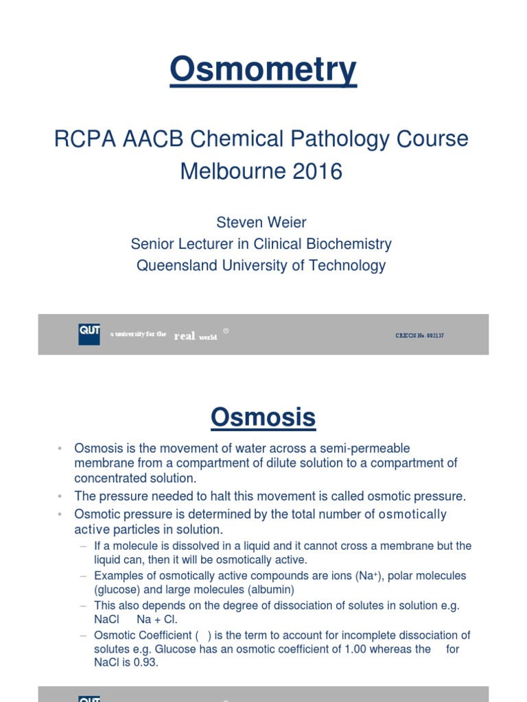 CC1P S Weier Osmometry PDF Osmosis Solution