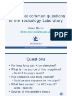CC4F H Martin - The 5 Most Common Questions in A Toxicology Lab