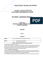 Understanding Culture, Society and Politics: Accessible Teachers Materials