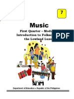 Music: First Quarter - Module 1 Introduction To Folksongs of The Lowland Luzon