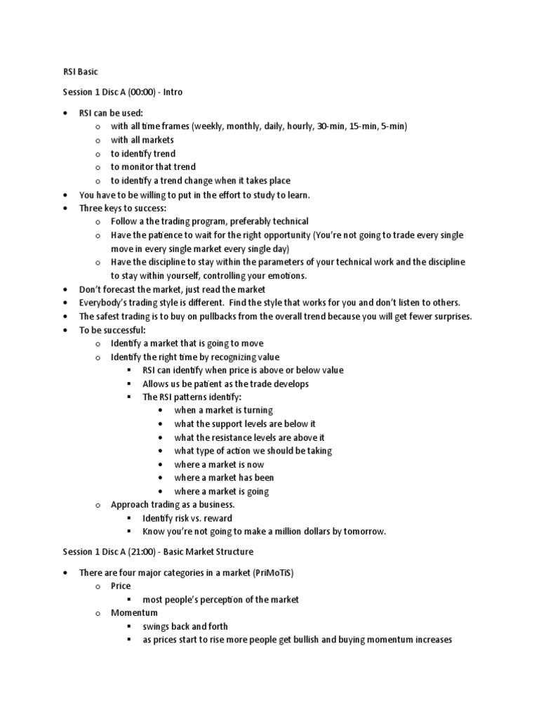 RSI Basic Lite | PDF | Market Trend | Financial Markets