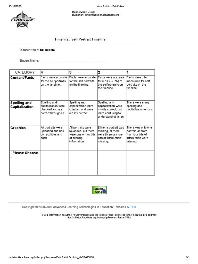 Your Rubric - Print View | PDF | Cyberspace | Communication