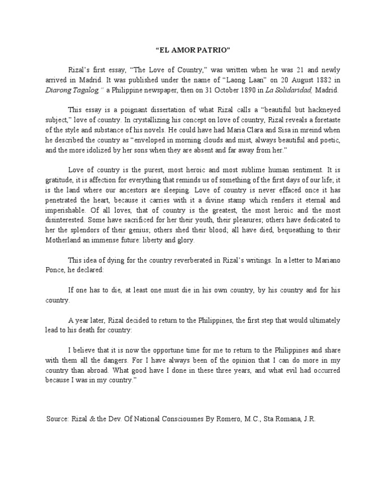 El amor patrio critical analysis picture