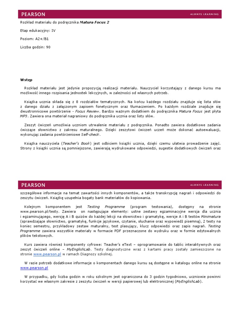 Matura Focus 2 Ksiazka Nauczyciela Pdf