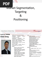 Market Segmentation, Targeting and Positioning 