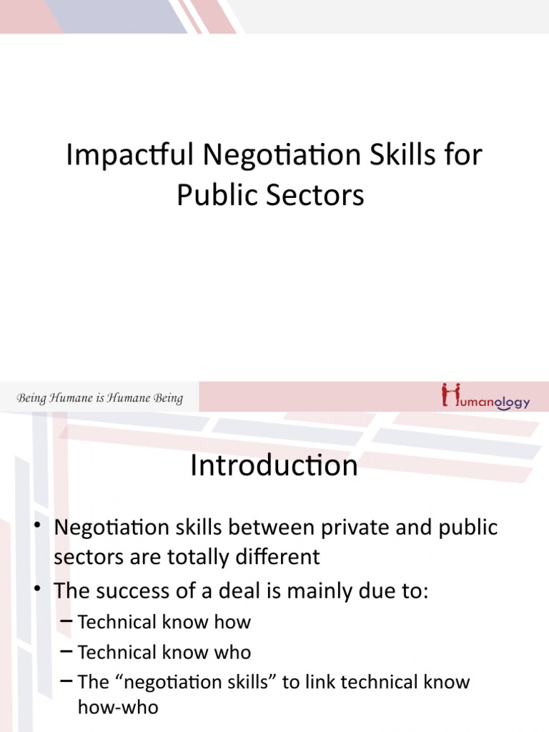 Public Sector Negotiation Skills Training | PDF | Negotiation | Mind