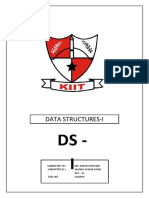 Data Structures-I: Submitted To:-Mr. Naresh Bhutani Submitted By: - Manish Kumar Singh Bca - Iii Roll No. 4310509