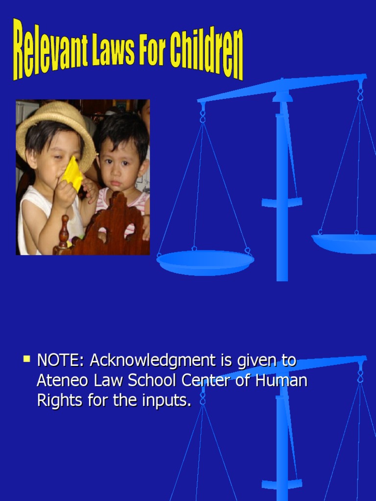 Laws On Children (Updated) | PDF | Hearsay | Children's Rights