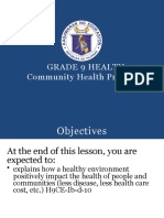 Grade 9 Health Community Health Problems