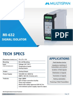 Tech Specs: Signal Isolator