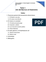 Tema 1. La Transición Del Barroco Al Clasicismo PDF