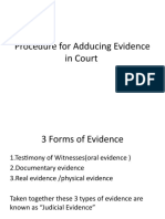 2.procedure For Adducing Evidence in Court