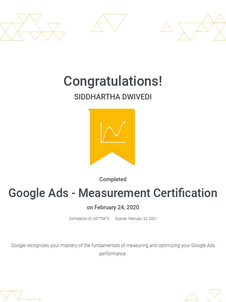 Google Ads Certification Earned | PDF | Business | Finance & Money ...