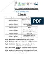 Schedule: Virtual Labs - VTU Faculty Development Programme