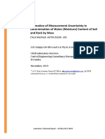 Estimation of Measurement Uncertainty in Determination of Water (Moisture) Content of Soil and Rock by Mass
