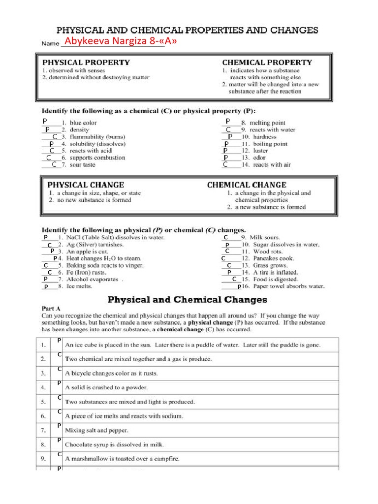 Chemistry Homework PDF