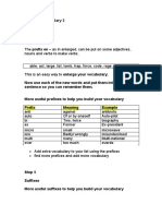 Build vocabulary with prefixes and suffixes