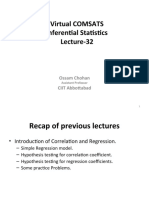 Virtual COMSATS Inferential Statistics Lecture-32: Ossam Chohan CIIT Abbottabad