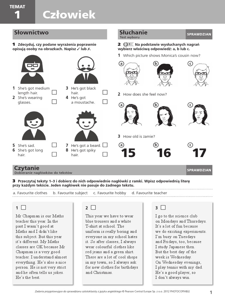 Test Kompetencji Angielski Klasa 6 Pdf