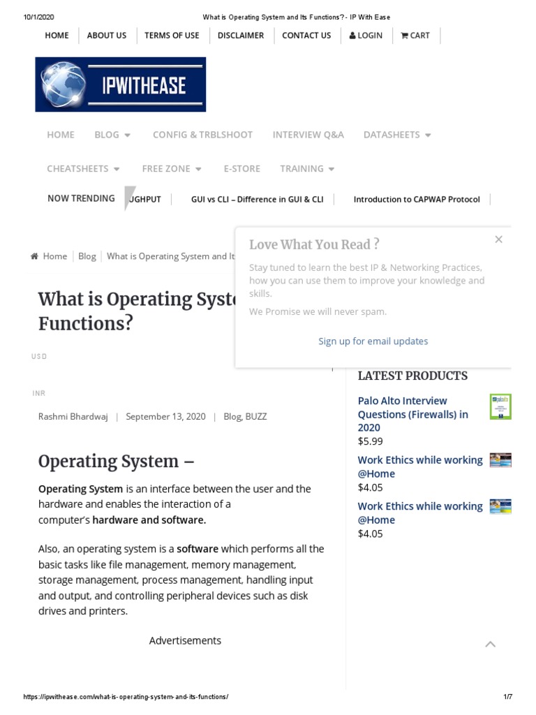 What Is Operating System and Its Functions | PDF | Operating System ...