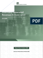Internally Generated Revenue at State Level: Report Date: October 2020