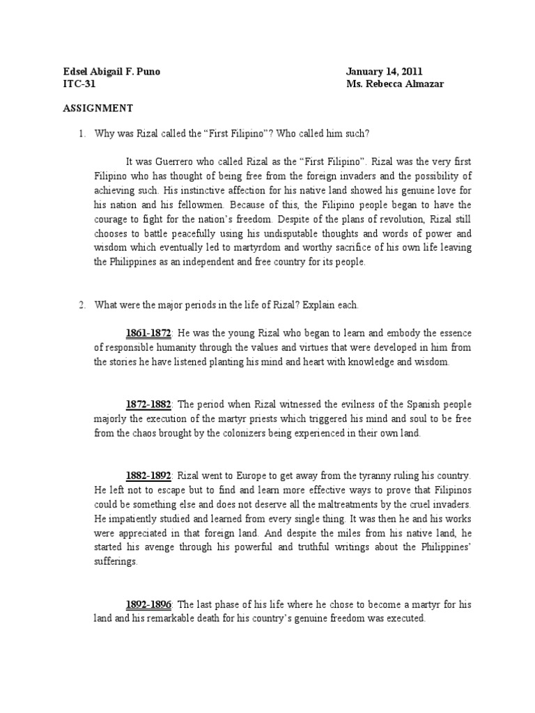 Childhood of rizal essay sample 12744 05 picture